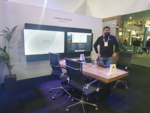 🥇 Custom exhibition stand for CISCO-WEBEX-at-ISE-2024, produced by ProjeKta stand builders with innovative branding and structure.