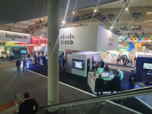 🥇 Custom exhibition stand for CISCO-WEBEX-at-ISE-2024, produced by ProjeKta stand builders with innovative branding and structure.