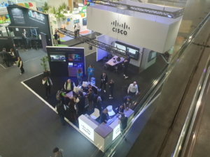 🥇 Custom exhibition stand for CISCO-WEBEX-at-ISE-2024, produced by ProjeKta stand builders with innovative branding and structure.