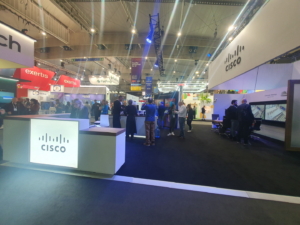 🥇 Custom exhibition stand for CISCO-WEBEX-at-ISE-2024, produced by ProjeKta stand builders with innovative branding and structure.