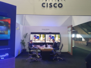 🥇 Custom exhibition stand for CISCO-WEBEX-at-ISE-2024, produced by ProjeKta stand builders with innovative branding and structure.