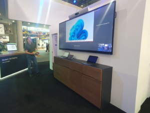 🥇 Custom exhibition stand for CISCO-WEBEX-at-ISE-2024, produced by ProjeKta stand builders with innovative branding and structure.