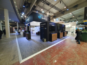 🥇 Custom exhibition stand for CISCO-WEBEX-at-ISE-Barcelona, produced by ProjeKta stand builders with innovative branding and structure.