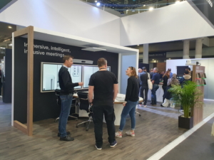 🥇 Custom exhibition stand for CISCO-WEBEX-at-ISE-Barcelona, produced by ProjeKta stand builders with innovative branding and structure.