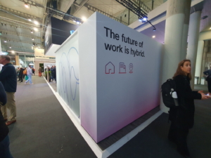 🥇 Custom exhibition stand for CISCO-WEBEX-at-ISE-Barcelona, produced by ProjeKta stand builders with innovative branding and structure.