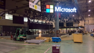 🥇 Custom exhibition stand for Microsoft_at_Mobile_World_Congress, produced by ProjeKta stand builders with innovative branding and structure.