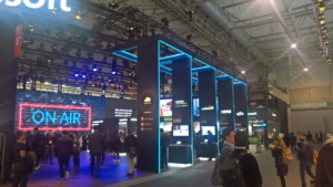 🥇 Custom exhibition stand for Microsoft_at_Mobile_World_Congress, produced by ProjeKta stand builders with innovative branding and structure.