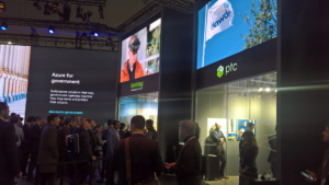 🥇 Custom exhibition stand for Microsoft_at_Mobile_World_Congress, produced by ProjeKta stand builders with innovative branding and structure.