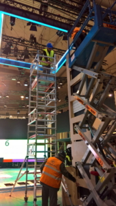 🥇 Custom exhibition stand for Microsoft_at_Mobile_World_Congress, produced by ProjeKta stand builders with innovative branding and structure.