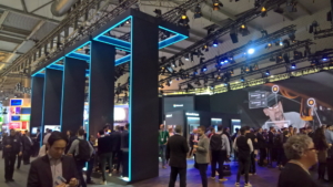 🥇 Custom exhibition stand for Microsoft_at_Mobile_World_Congress, produced by ProjeKta stand builders with innovative branding and structure.