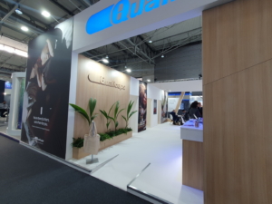 🥇 Custom exhibition stand for Qualicaps_at_CPHI_2023, produced by ProjeKta stand builders with innovative branding and structure.