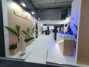 🥇 Custom exhibition stand for Qualicaps_at_CPHI_2023, produced by ProjeKta stand builders with innovative branding and structure.