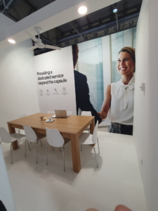 🥇 Custom exhibition stand for Qualicaps_at_CPHI_2023, produced by ProjeKta stand builders with innovative branding and structure.