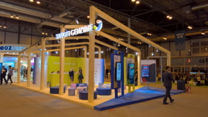 🥇 Custom exhibition stand for Sanofi_Genzyme, produced by ProjeKta stand builders with innovative branding and structure.
